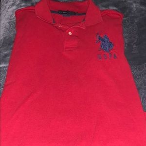 Red, USPA t-shirt.